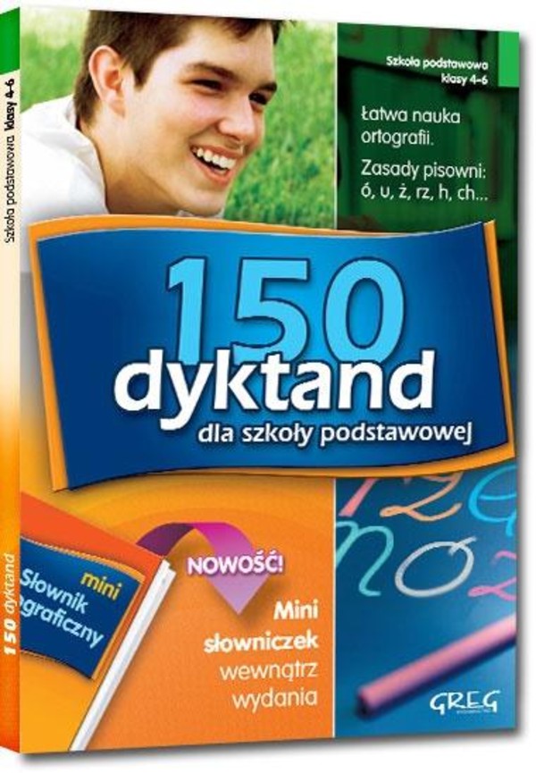 150 dyktand dla szkoły podstawowej + mini słowniczek