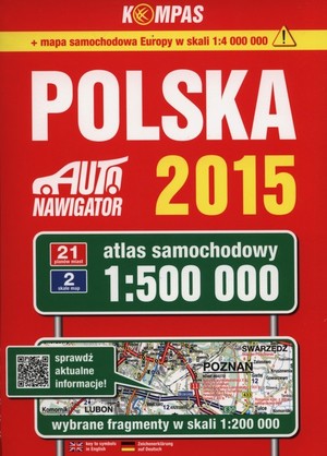 Atlas samochodowy. Polska 2015 Skala 1:500 000