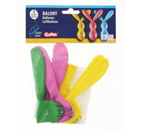 Balony Premium Króliczki 90 cm 3 sztuki