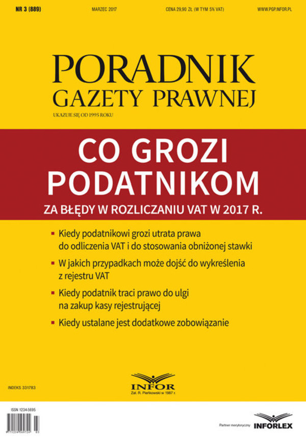 Co grozi podatnikom za błędy w rozliczeniu VAT w 2017 r. Poradnik Gazety Prawnej 3/2017