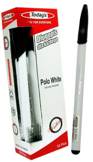 Długopis Today`s Polo White Czarny