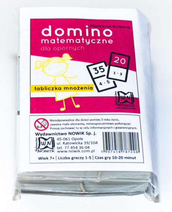 Gra Domino matematyczne dla opornych Tabliczka mnożenia