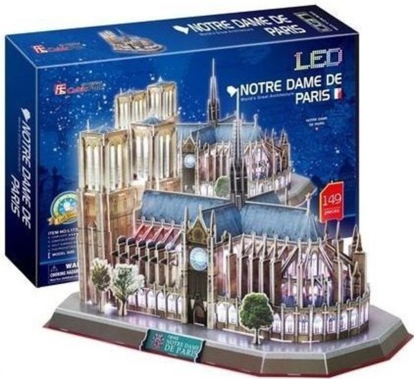 Puzzle Katedra Notre Dame 3D LED
