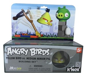 Klocki konstrukcyjne Angry Birds Yellow Bird vs Medium Minion Pig 28 elementów