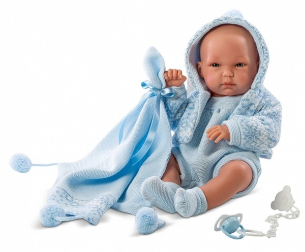 Lalka Pipo w niebieskiej sukience 35 cm