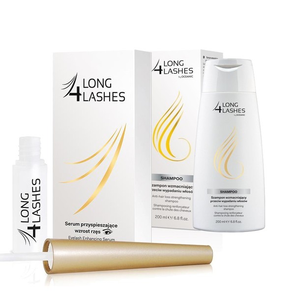 Long 4 Lashes Serum przyspieszające wzrost rzęs + szampon