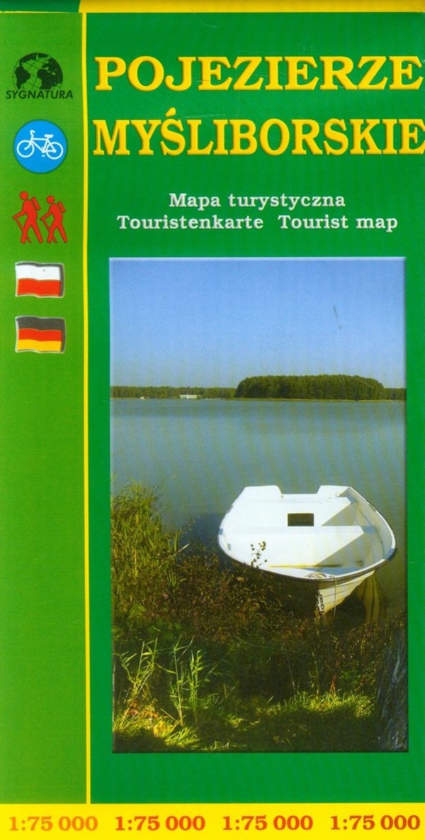 Mapa turystyczna. Pojezierze myśliborskie Skala 1:75 000