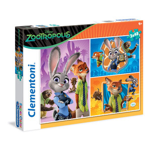 Puzzle Zwierzogród / Zootropolis 3 x 48 elementów