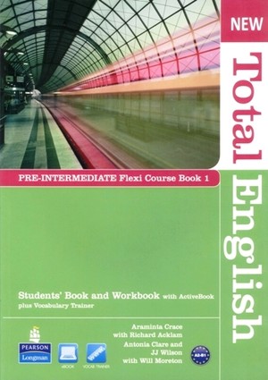 New Total English Pre-Intermediate: Flexi Course Book 1. Student`s Book Podręcznik + Workbook Zeszyt ćwiczeń + DVD with ActiveBook plus Vocabulary Trainer