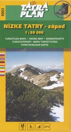 Nízke Tatry - západ Turisticka Mapa / Niżne Tatry - Zachód Mapa turystyczna Skala: 1:50 000