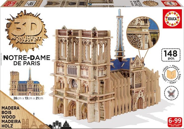 Puzzle Norte-Dame De Paris 3D - 148 elementów