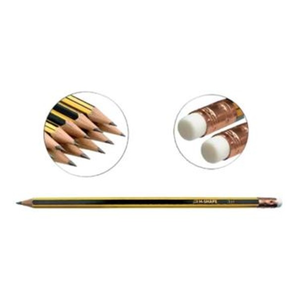 Ołówek z gumką H-shape