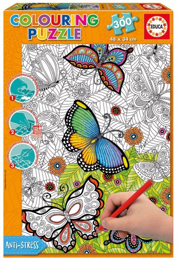 Puzzle do kolorowania Motyle - 300 elementów