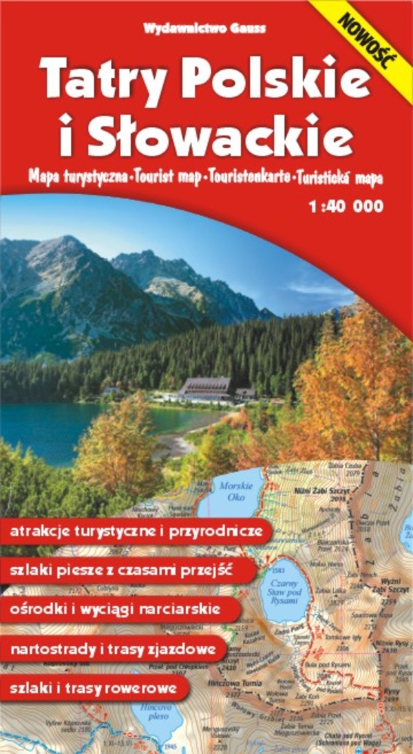 Tatry Polskie i Słowackie Mapa turystyczna Foliowana Skala: 1:40 000