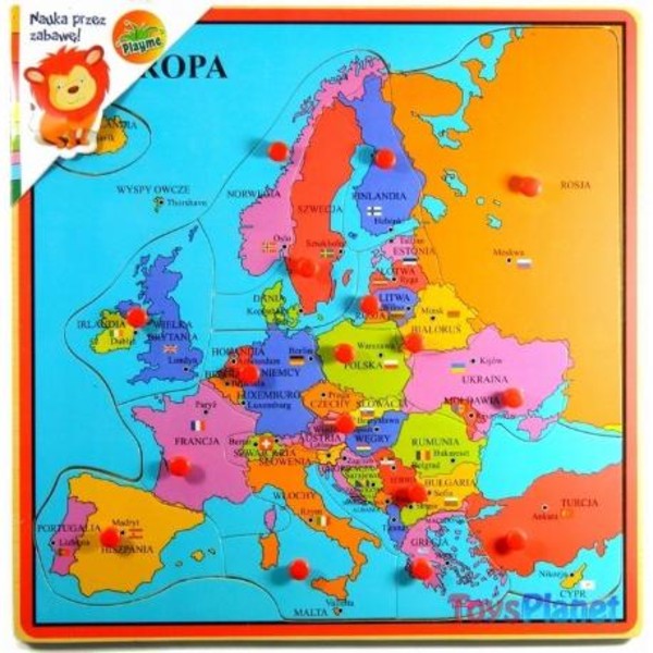 Układanka drewniana Mapa Europy