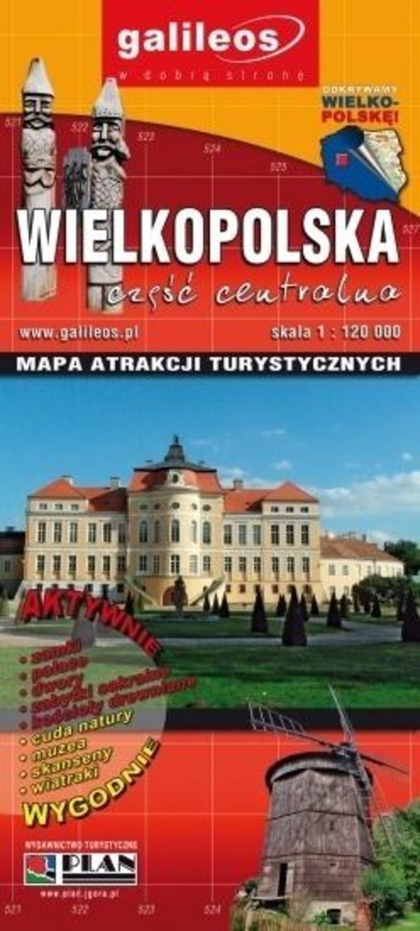 Wielkopolska część centralna Mapa turystyczna Skala: 1:120 000