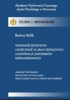 Wydolność beztlenowa i skuteczność w grach zespołowych a klasyfikacja zawodników niepełnosprawnych - pdf