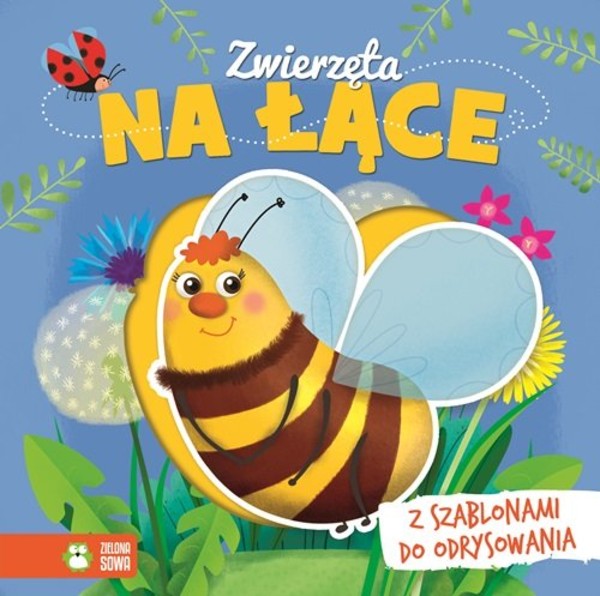 Zwierzęta na łące Książka z szablonem