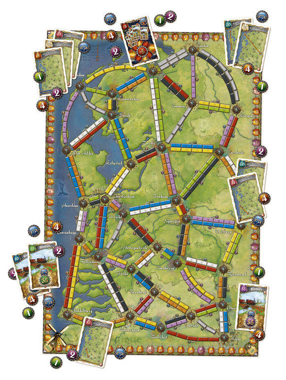 Gra Wsiąść do Pociągu: Holandia Kolekcja Map 4