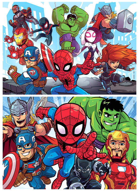 Puzzle drewniane Marvel Super Hero Adventures 2x25 elementów