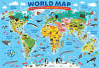 Puzzle Smartkids Ilustrowana Mapa Świata 100 elementów