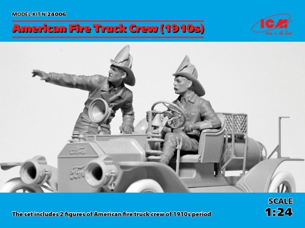 American Fire Truck Crew 1910+2 figures Skala 1:24