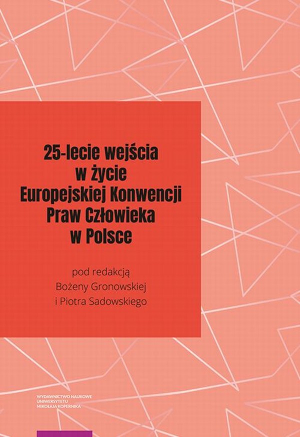 25-lecie wejścia w życie Europejskiej Konwencji Praw Człowieka w Polsce - pdf