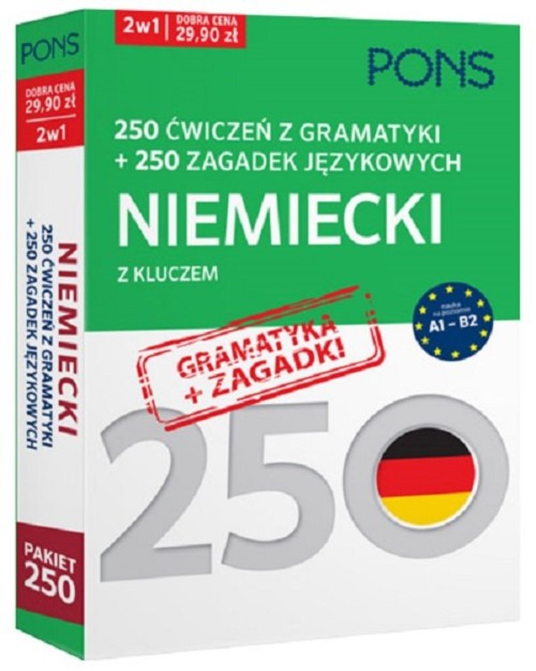 PONS. Niemiecki 250 ćwiczeń z gramatyki + 250 zagadek językowych