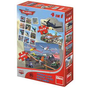 4 w 1 Puzzle + Memo Samoloty / Planes