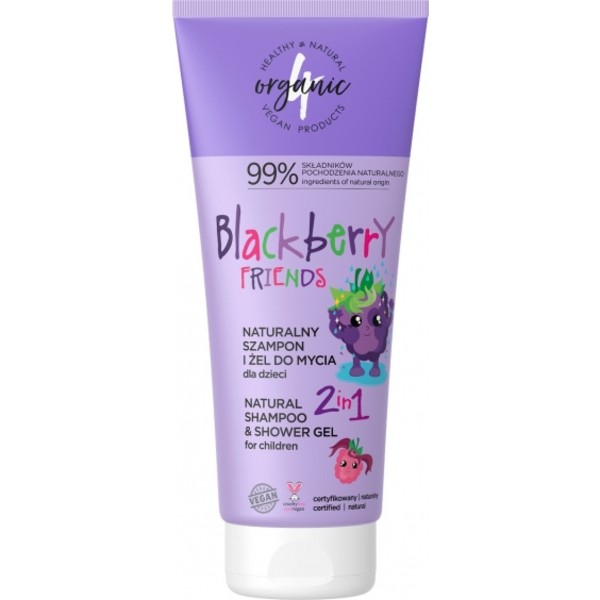 Blackberry Friends Naturalny szampon i żel do mycia dla dzieci 2w1