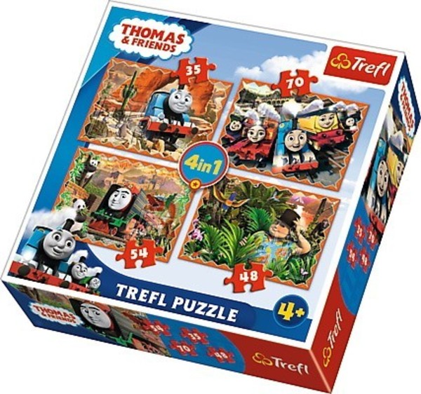 Puzzle Podróże po świecie Tomek i Przyjaciele 35, 48, 54 i 70 elementów
