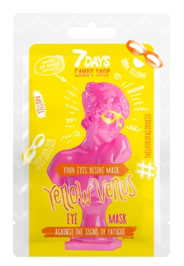 Candy Shop Yellow Venus Maska do skóry wokół oczu usuwająca oznaki zmęczenia