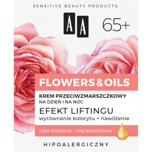 Flowers & Oils 65+ Efekt Liftingu krem przeciwzmarszczkowy na dzień i na noc