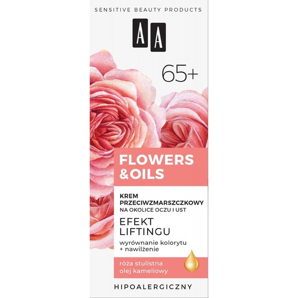 Flowers & Oils 65+ Efekt Liftingu krem przeciwzmarszczkowy na okolice oczu i ust