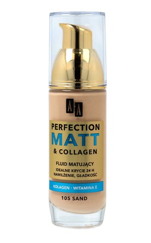 Perfection Matt & Collagen 105 Sand Podkład w płynie