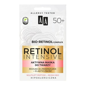 Retinol Intensive 50+ Aktywna maska do twarzy - redukcja zmarszczek + elastyczność