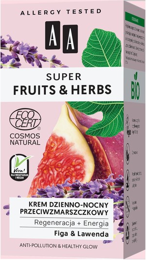 Super Fruits & Herbs Krem dzienno-nocny przeciwzmarszczkowy Figa i Lawenda