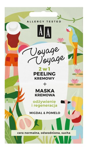 Voyage Voyage Peeling kremowy + Maska kremowa 2w1 Migdał i Pomelo