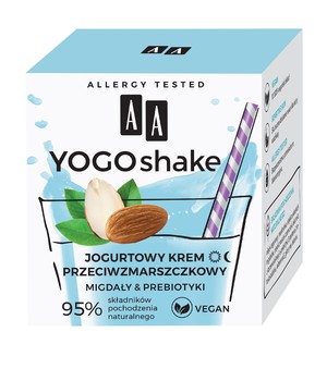 Yogo Shake Migdały & Prebiotyki Jogurtowy Krem przeciwzmarszczkowy na dzień i noc