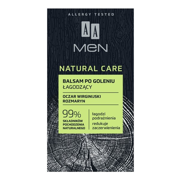 Men Natural Care Balsam po goleniu łagodzący Oczar Wirginijski i Rozmaryn