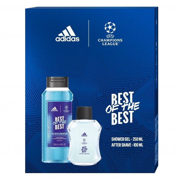 adidas uefa champions league best of the best woda po goleniu 100 ml   zestaw