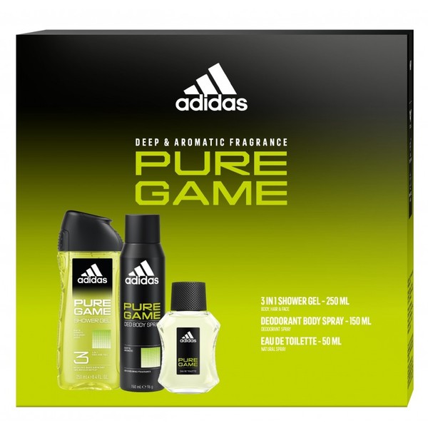 adidas pure game woda toaletowa 50 ml   zestaw