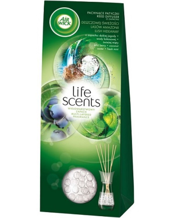Air Wick Life Scents Reed Diffuser Deszczowa Świeżość Lasów Amazonii