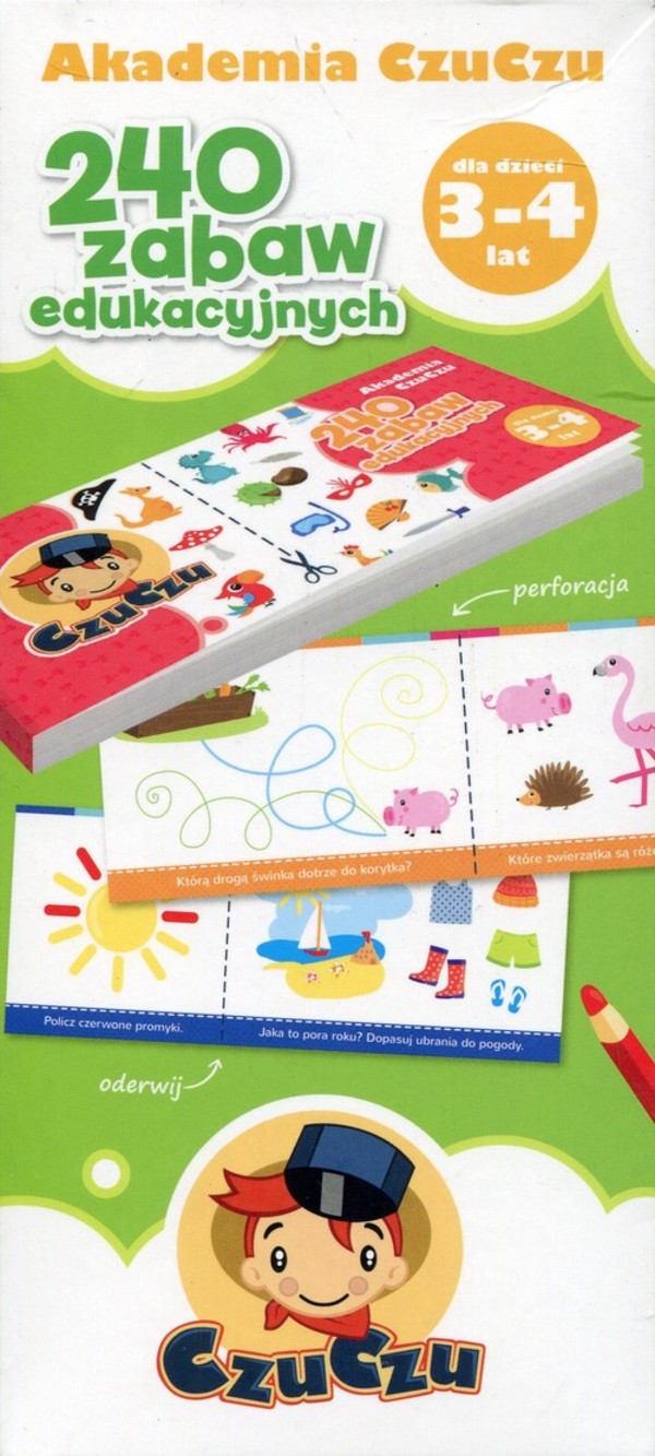 Akademia CzuCzu 240 zabaw edukacyjnych dla dzieci od 3-4 lat