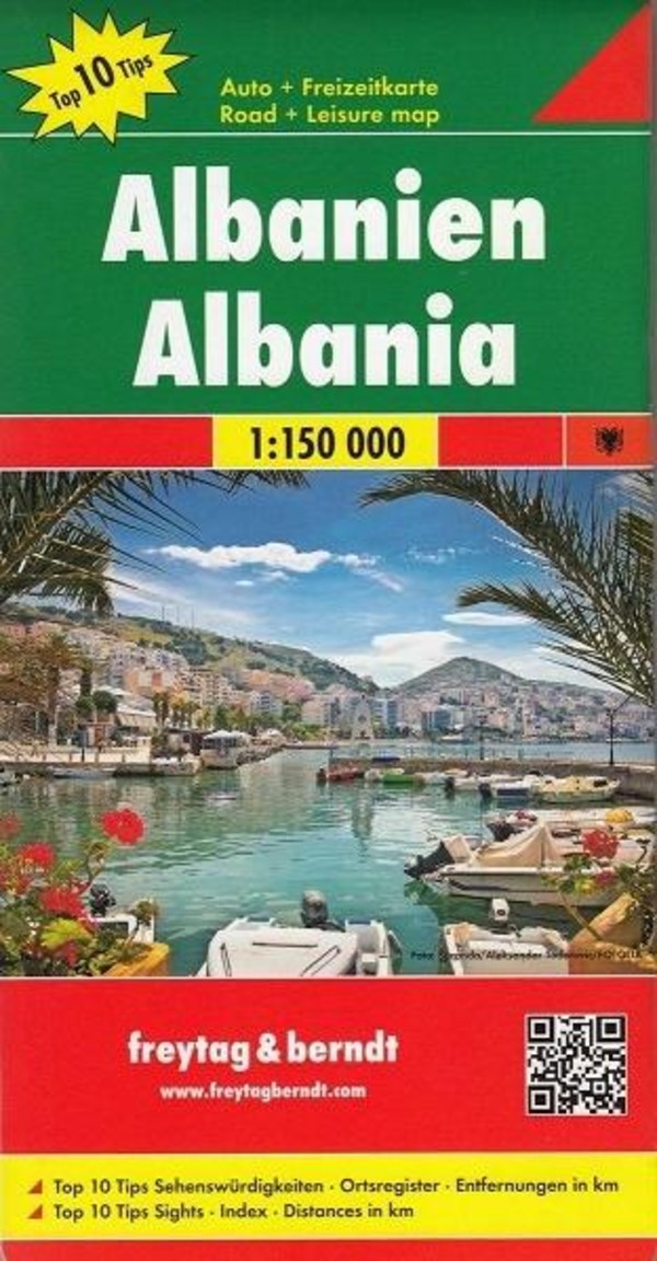Albanien Autokarte / Albania Mapa samochodowa Skala: 1:150 000