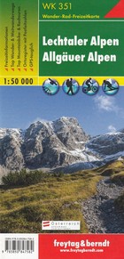 Lechtaler Alpen, Allgauer Alpen / Alpy Lechtalskie, Alpy Algawskie Mapa turystyczna Skala: 1:50 000