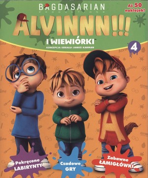 Alvin i wiewiórki z naklejkami Pokręcone labirynty, czadowe gry, zabawne łamigłówki (nr 4)