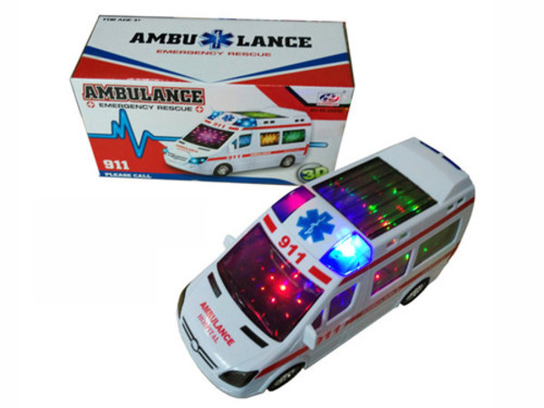 Ambulans ze światłem i dźwiękiem 20 cm