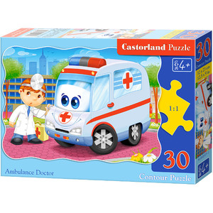 Puzzle Ambulans i doktor 30 elementów