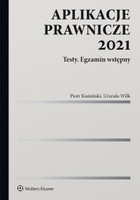 Aplikacje prawnicze 2021. Testy. Egzamin wstępny - pdf